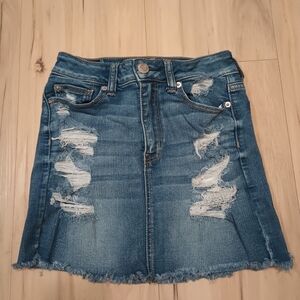 AEO denim min skirt